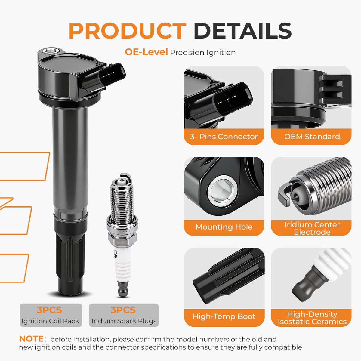 Autoexact ignition coil installed on engine cylinder demonstrating straightforward replacement