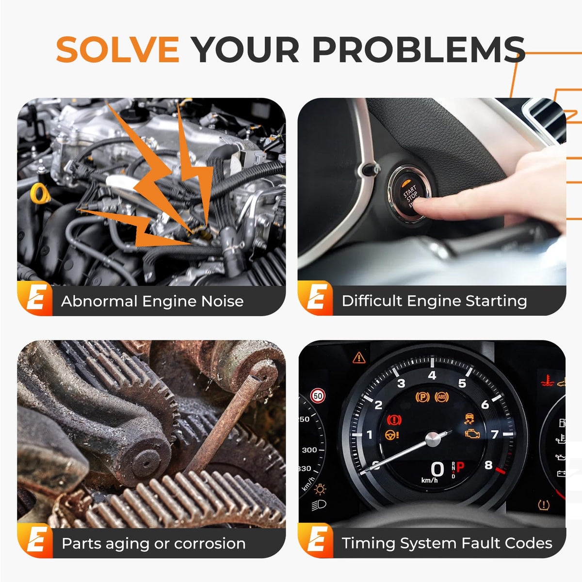 Autoexact installed sprocket on engine illustrating direct-fit replacement benefit