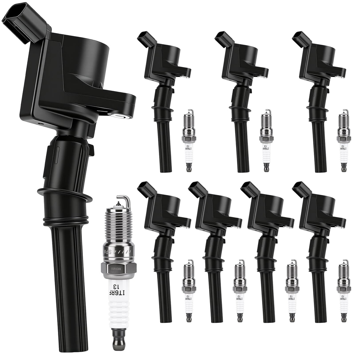 Autoexact kit front packaging showing complete coil and plug set benefits