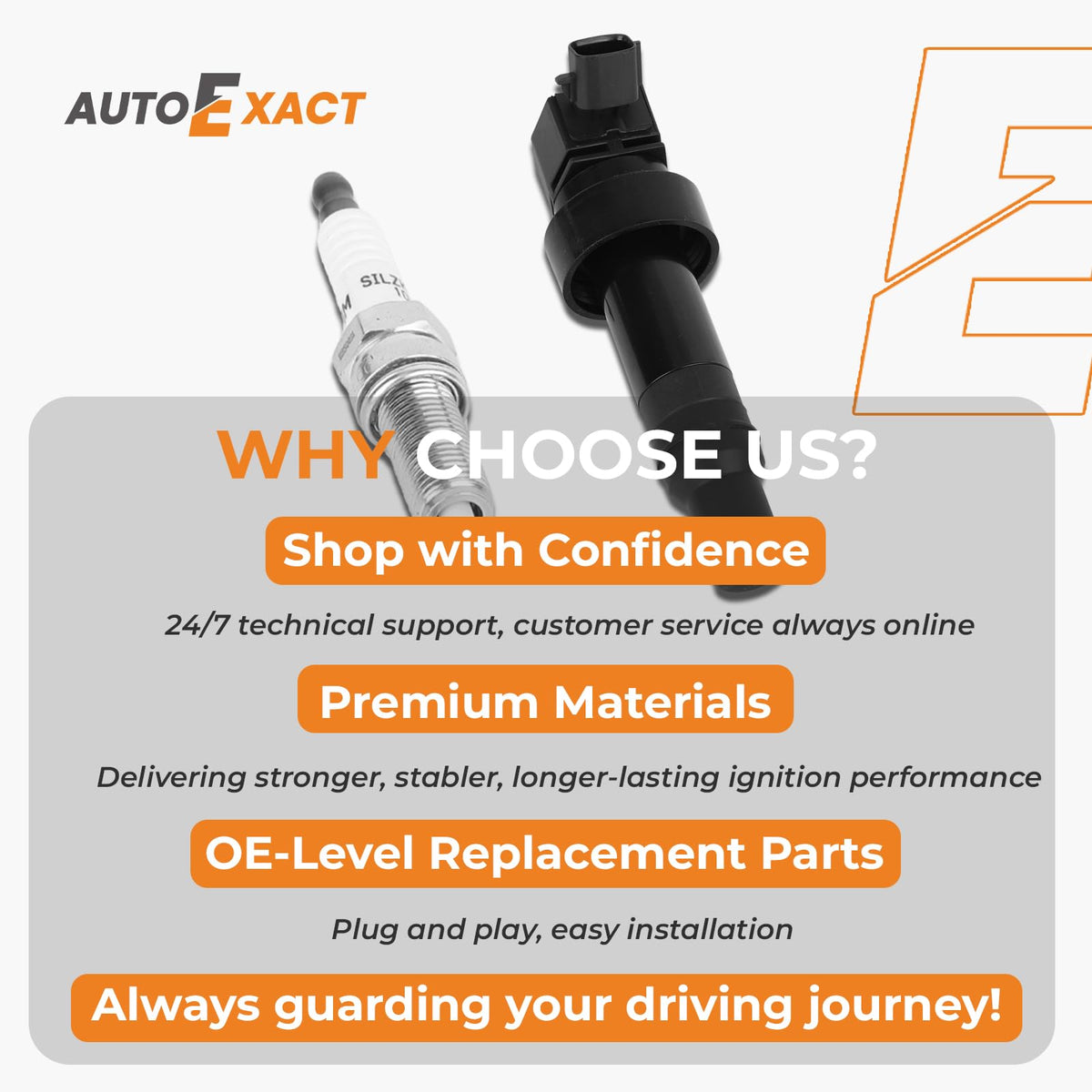 autoexact lifestyle garage install scene showing a DIY mechanic replacing coils