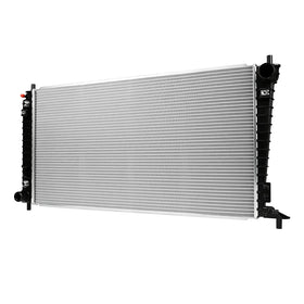 autoexact radiator installed in pickup with open hood showing restored cooling performance