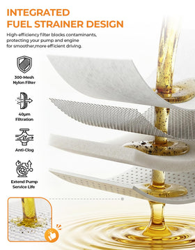 autoexact multi-layer filter detail trapping contaminants to protect pump