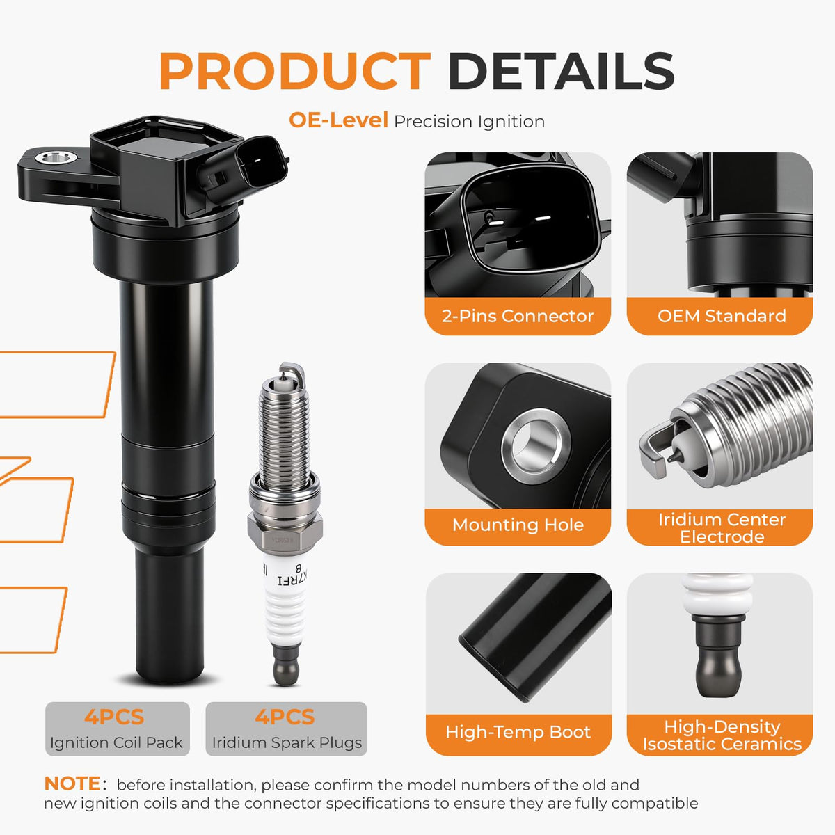 autoexact spark plug gap detail emphasizing pre-gapped convenience for faster install