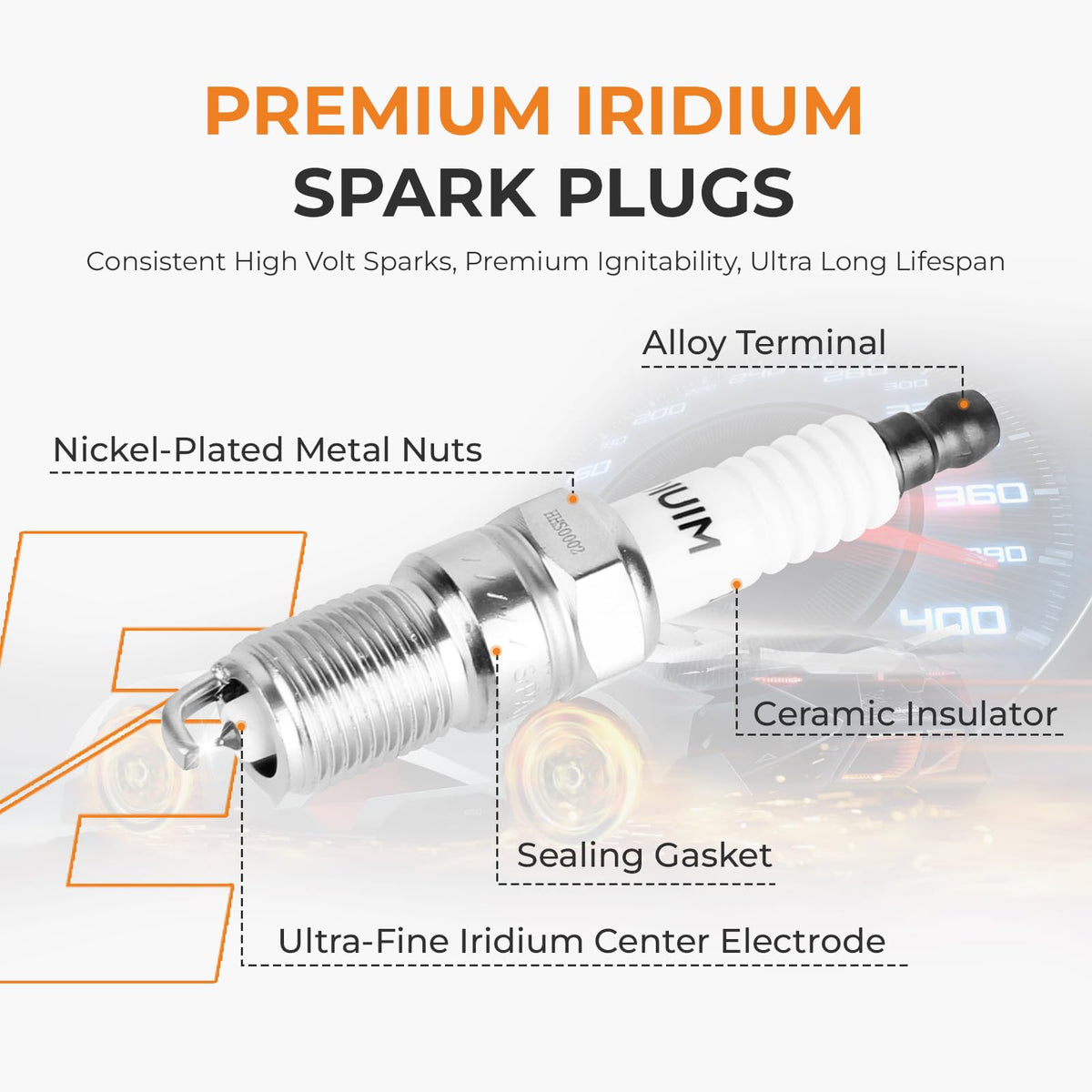 autoexact spark plugs pre-gapped tip illustrating ready-to-install convenience