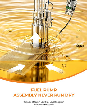 AutoExact pump installed in fuel tank illustrating real-world vehicle fitment