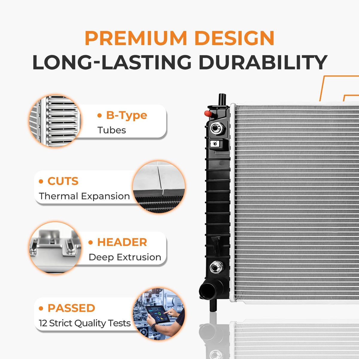 autoexact radiator next to ruler for scale showing accurate sizing for correct fit