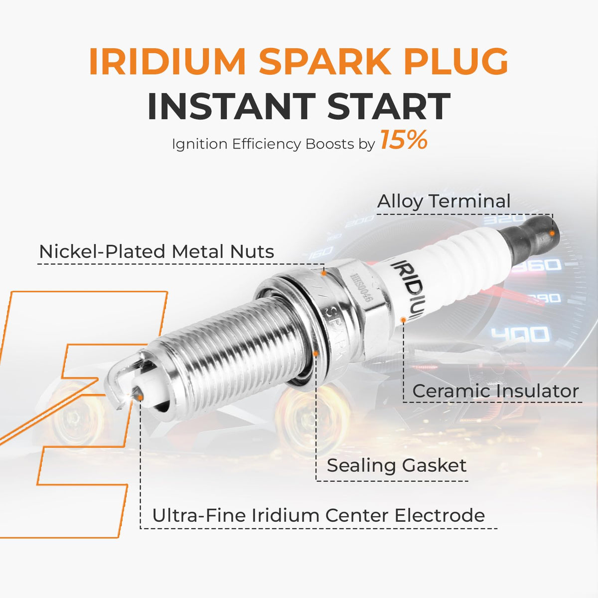autoexact spark plug gap closeup pre-gapped for correct firing and easier install