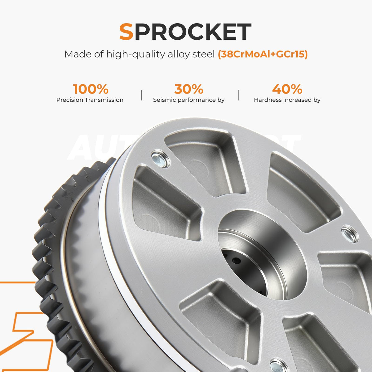 Autoexact timing chain link pattern image indicating fatigue-tested durability