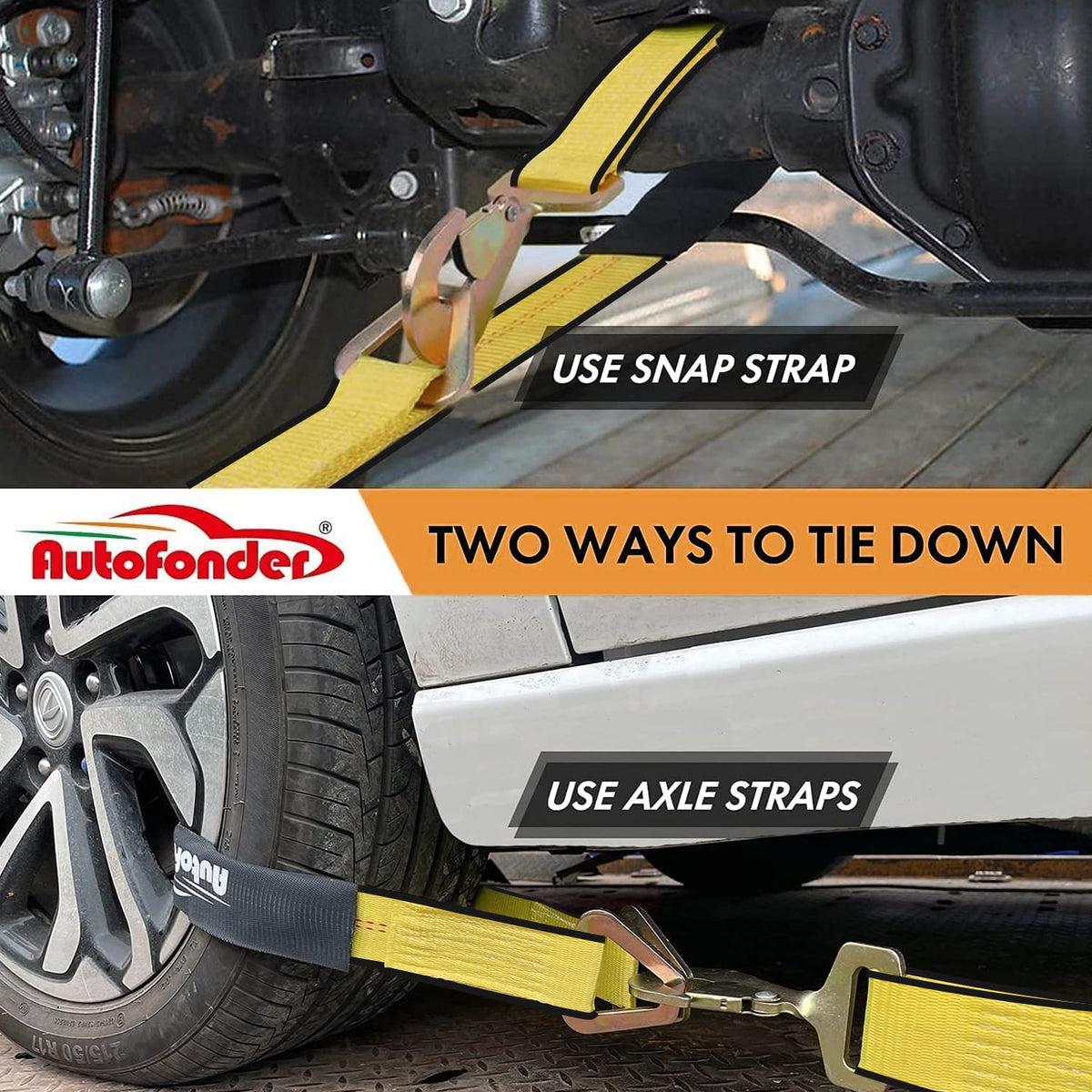 Autofonder lasso end closeup protecting wheel rims from scratches