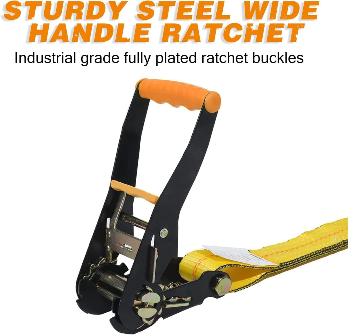 Autofonder straps in use on trailer securing a vehicle reliably