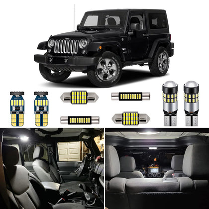 AUTOGINE front packaging showing full 7-piece LED kit and included tool benefit clarity