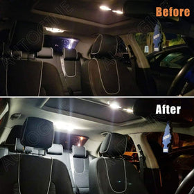 AUTOGINE dome light installed in Wrangler JK interior improving visibility at night