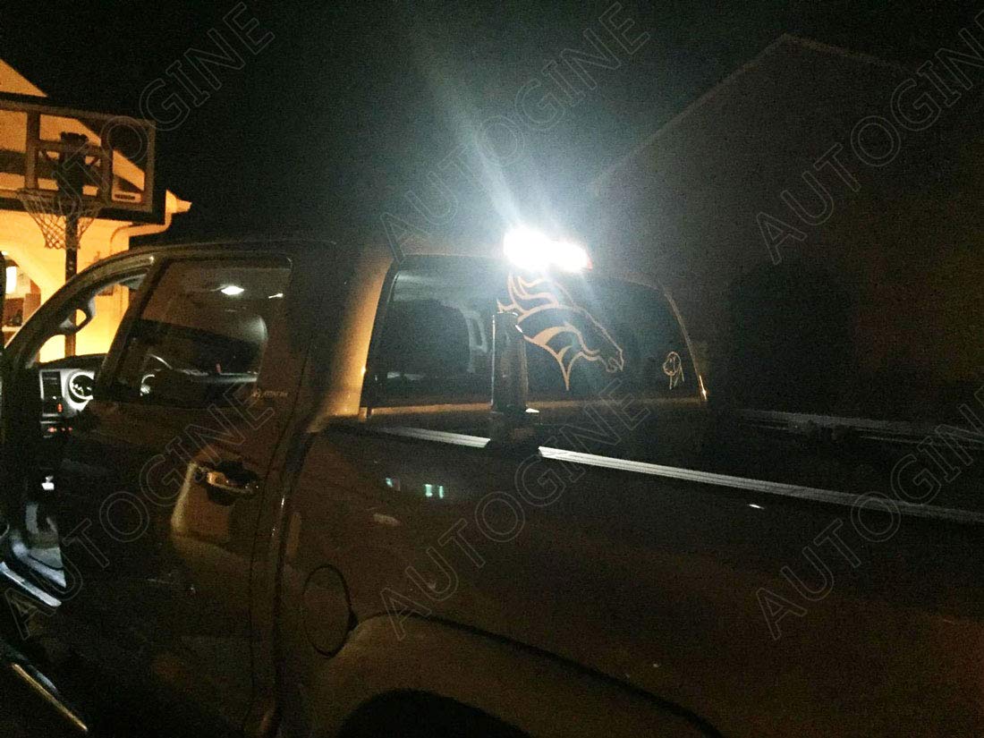 AUTOGINE license plate lights installed providing crisp white illumination and safety
