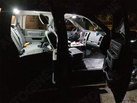 AUTOGINE vanity, glovebox and footwell LEDs illuminating storage and floor areas clearly