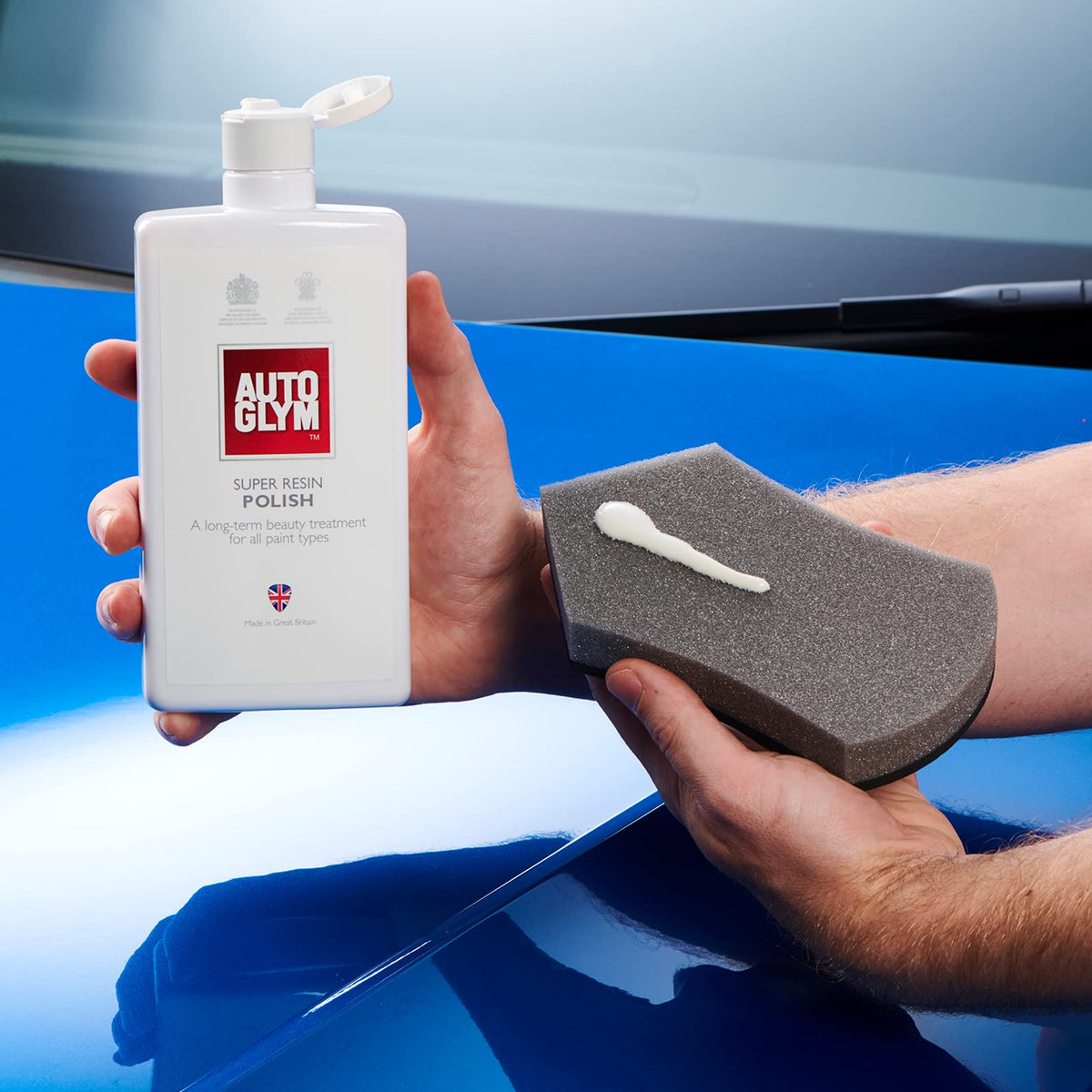 Autoglym polish texture close-up highlighting smooth creamy consistency