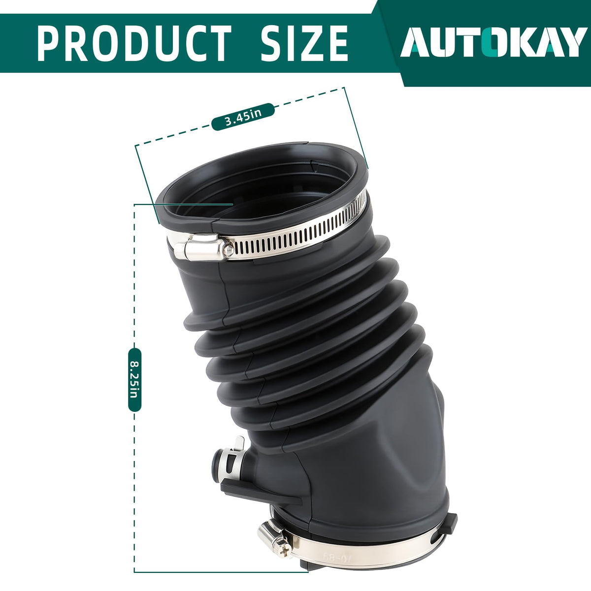 AUTOKAY hose next to ruler showing length and scale for correct match