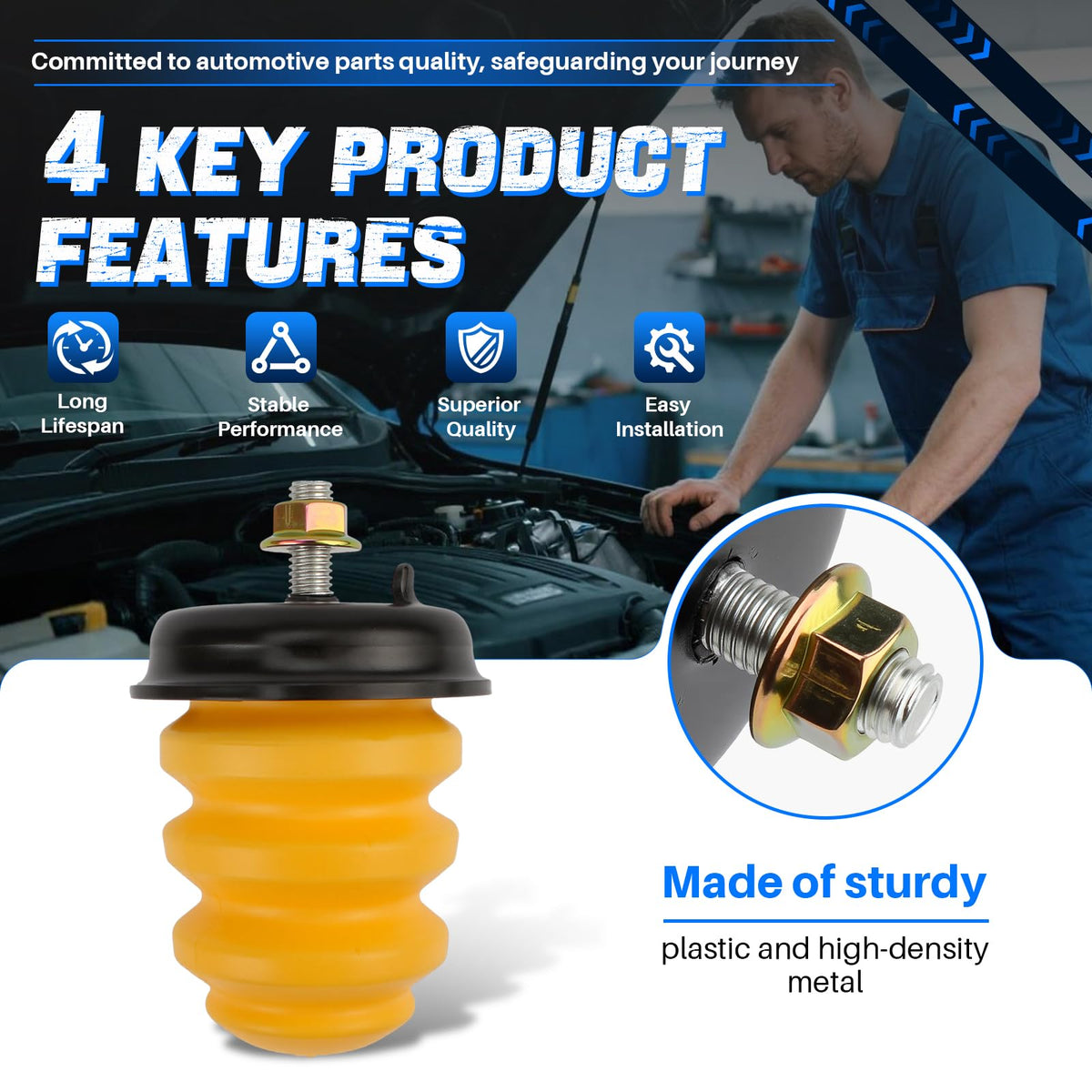 AUTOKAY close-up of rubber texture offering durability and impact absorption benefit