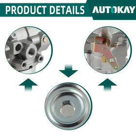 AUTOKAY carburetor installed on Kohler engine, illustrates real-world fitment benefit