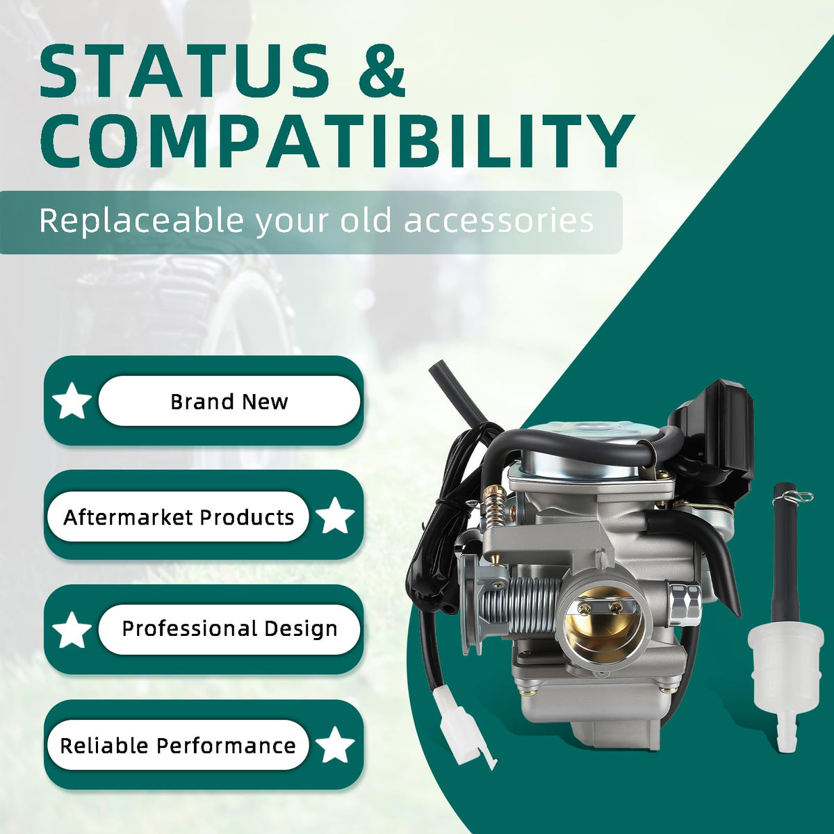 AUTOKAY installed on scooter engine demonstrating direct-replacement convenience