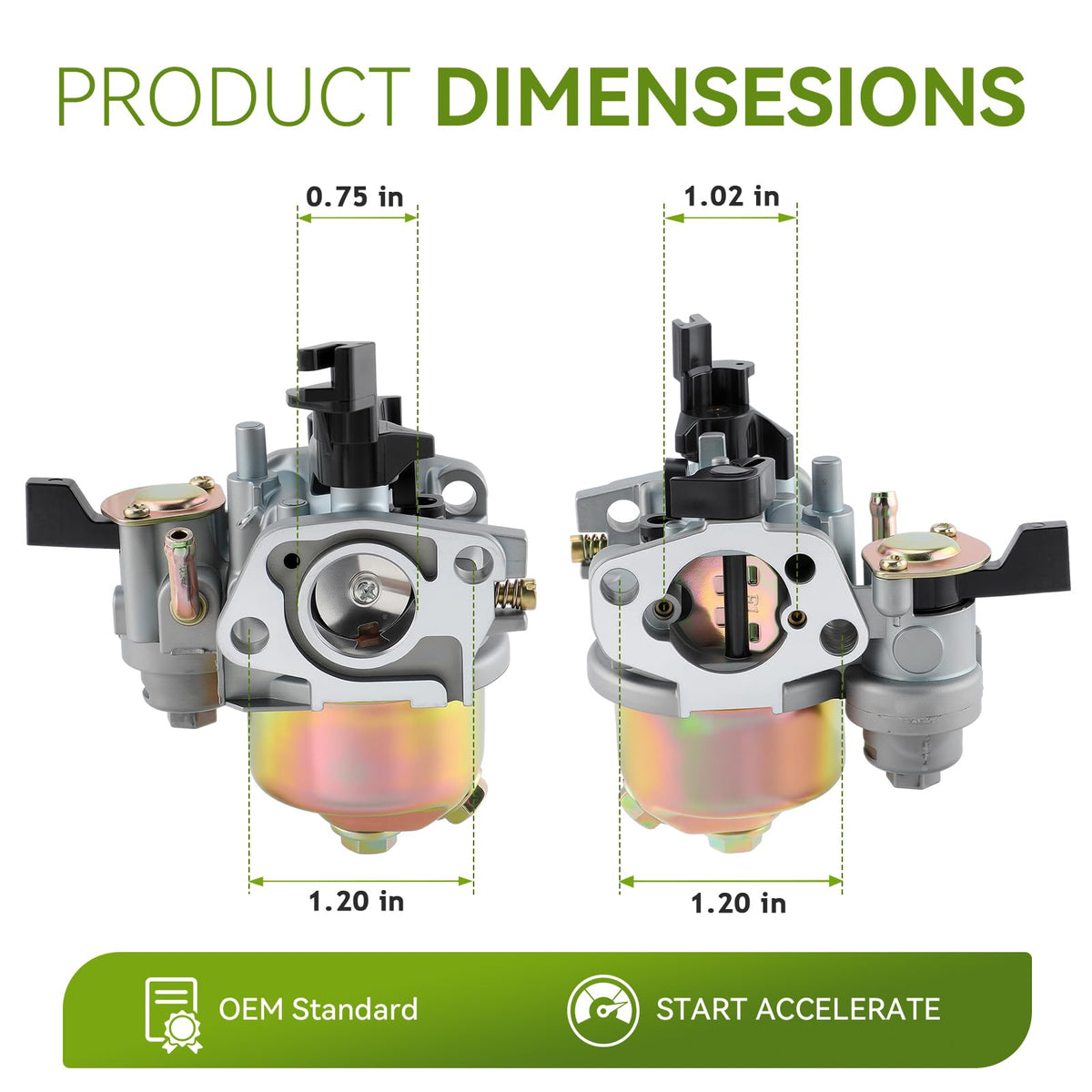 AUTOKAY carburetor installed on water pump showing compatibility advantage