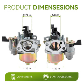 AUTOKAY carburetor installed on water pump showing compatibility advantage