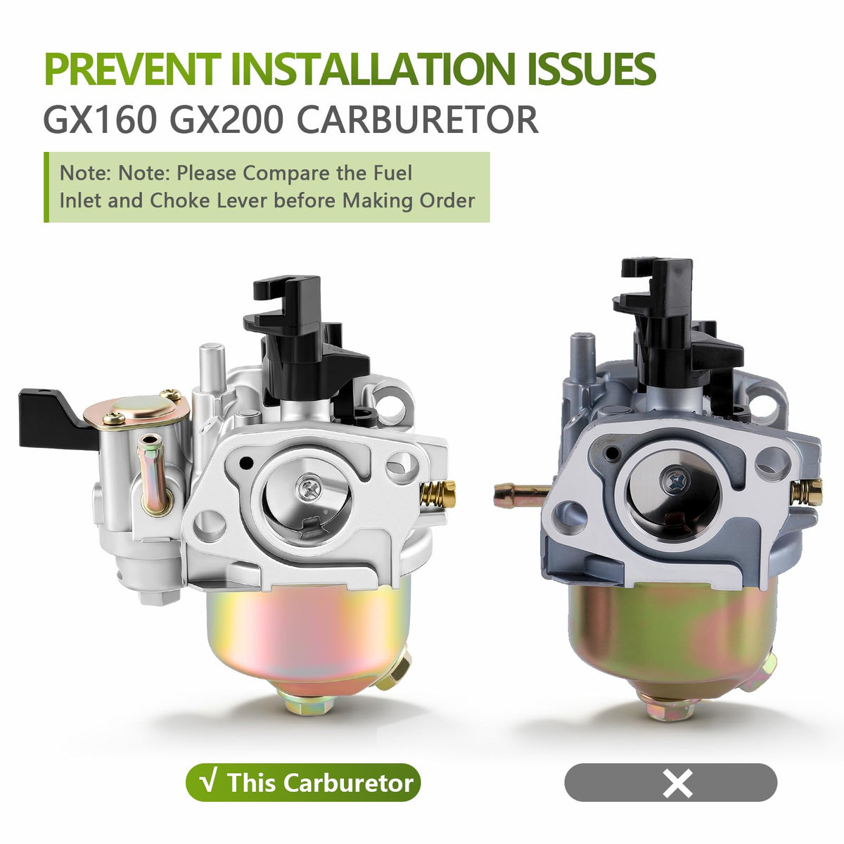 AUTOKAY carburetor kit components arranged to show included gaskets and parts