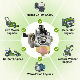 AUTOKAY carburetor mounted on engine demonstrating direct replacement benefit
