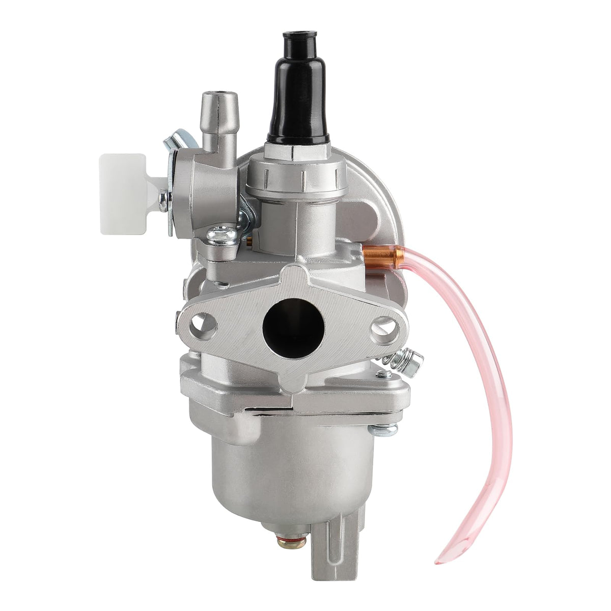 AUTOKAY carburetor next to tools showing scale and straightforward home replacement