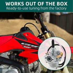 AUTOKAY carburetor side profile displaying choke and fuel inlet for easy maintenance