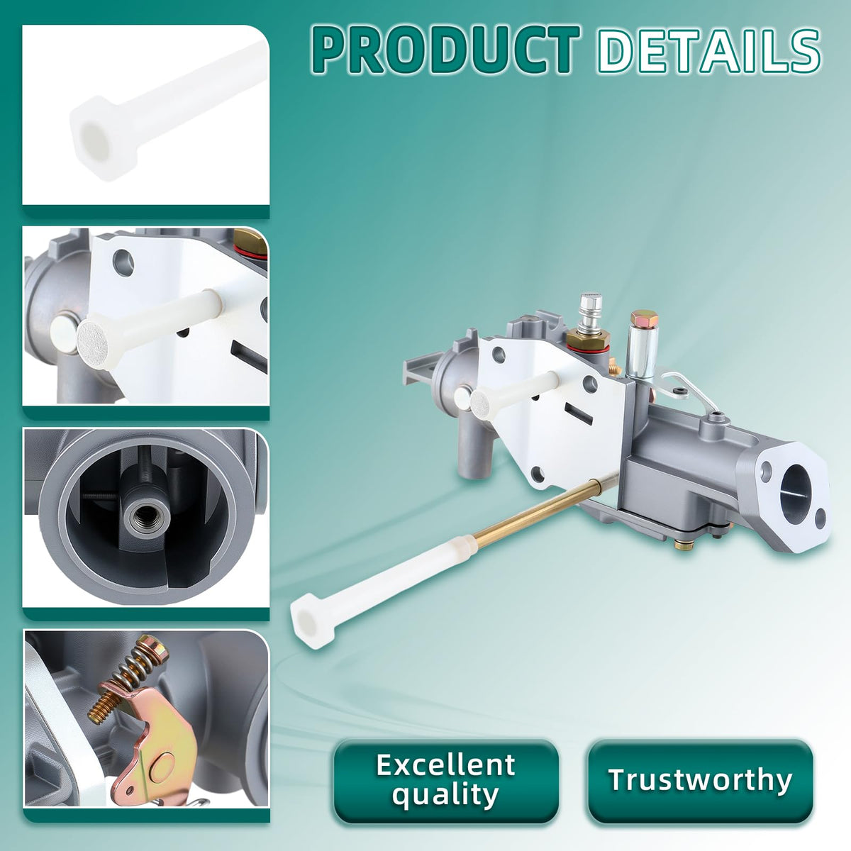 AUTOKAY spark plug and valve included with carburetor for full service convenience