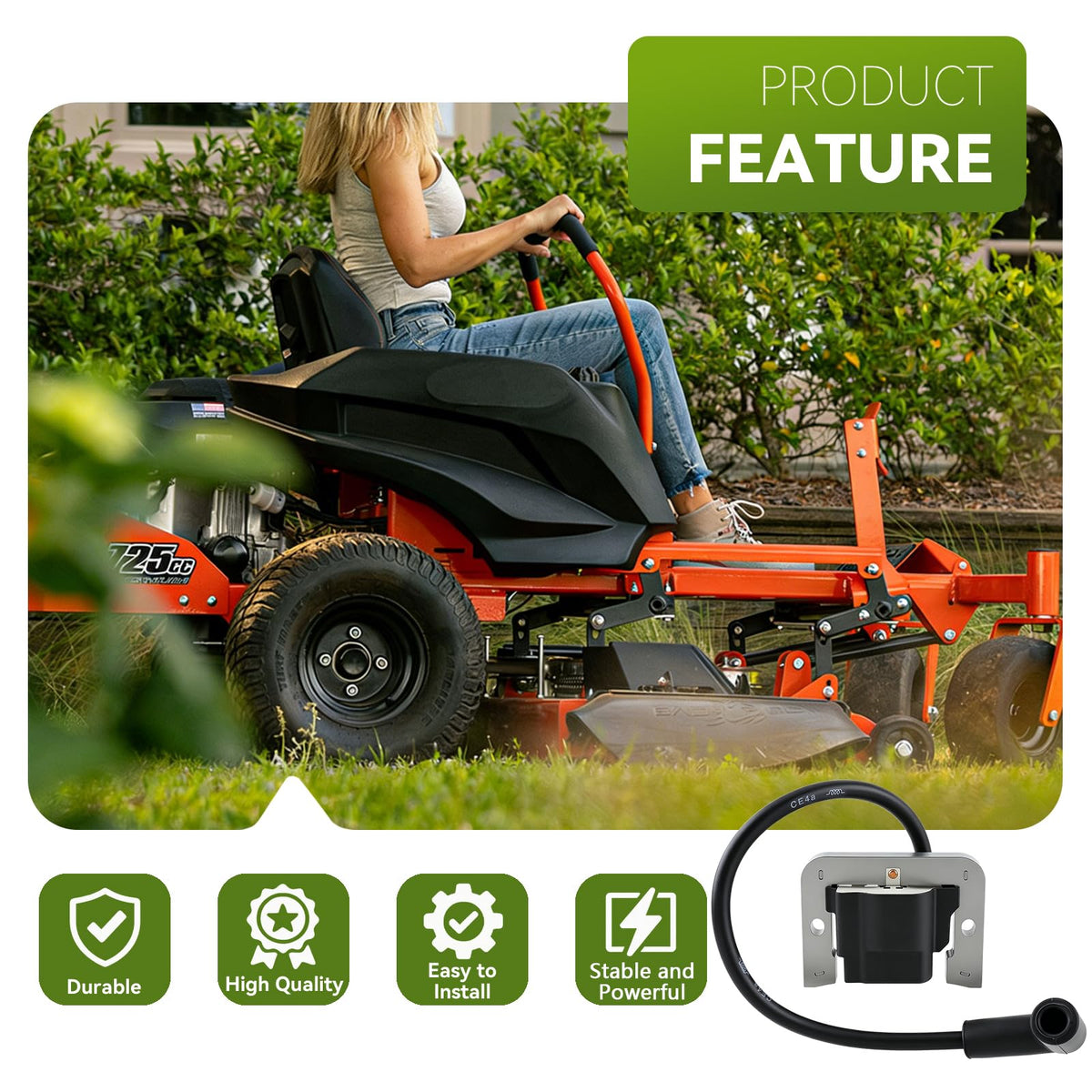 AUTOKAY coil installed on Kohler engine illustrating easy replacement