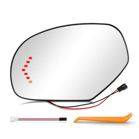 AUTOKAY front view of driver side mirror showing complete assembly and fit benefit