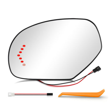 AUTOKAY front view of driver side mirror showing complete assembly and fit benefit