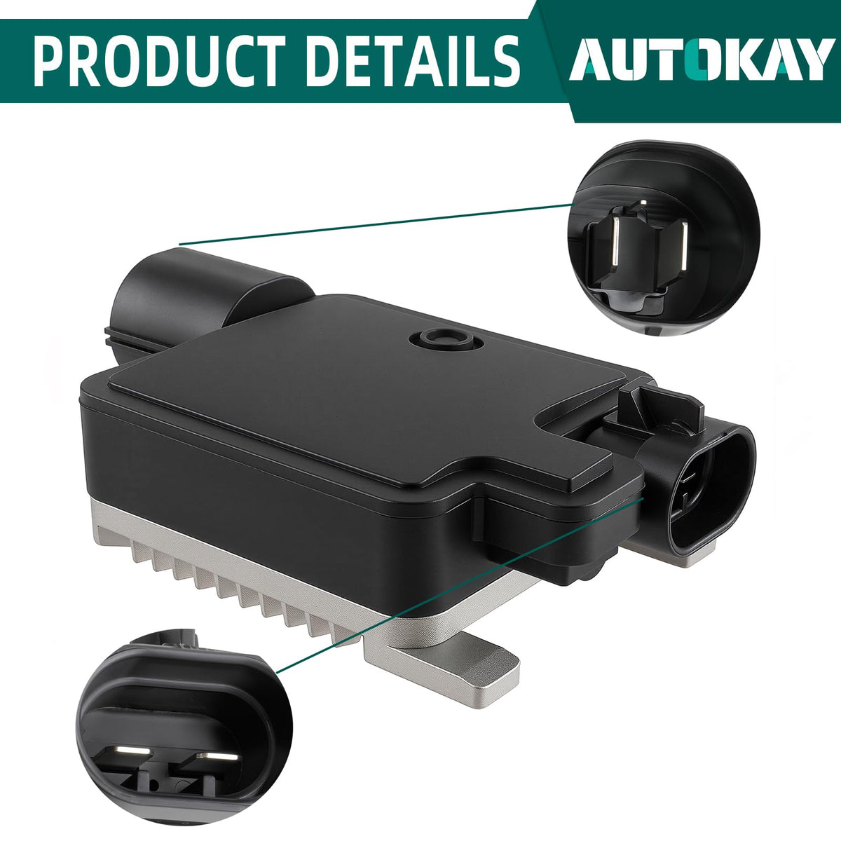 AUTOKAY side profile of control module highlighting compact design and airflow routing