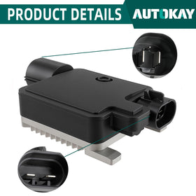 AUTOKAY side profile of control module highlighting compact design and airflow routing