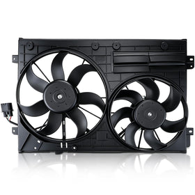 AUTOKAY front fan assembly showing mounting points and benefit of direct-fit replacement