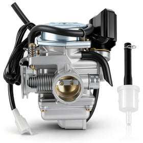 AUTOKAY front view of GY6 150cc carburetor showing complete unit and fitment benefit