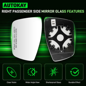 AUTOKAY heated element closeup showing faster defrosting and clearer mirror surface