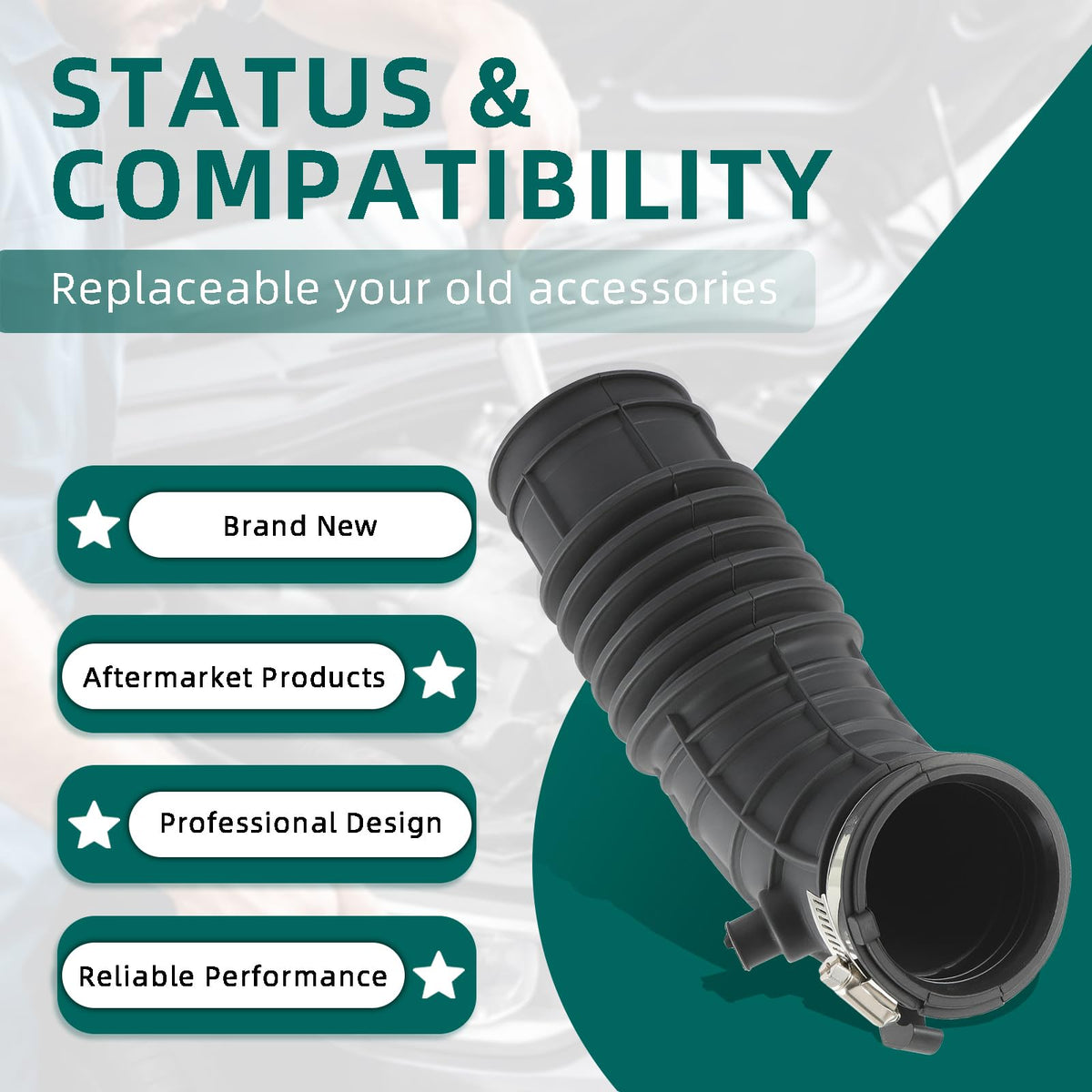 AUTOKAY hose mating flange and connection points for easy secure fit