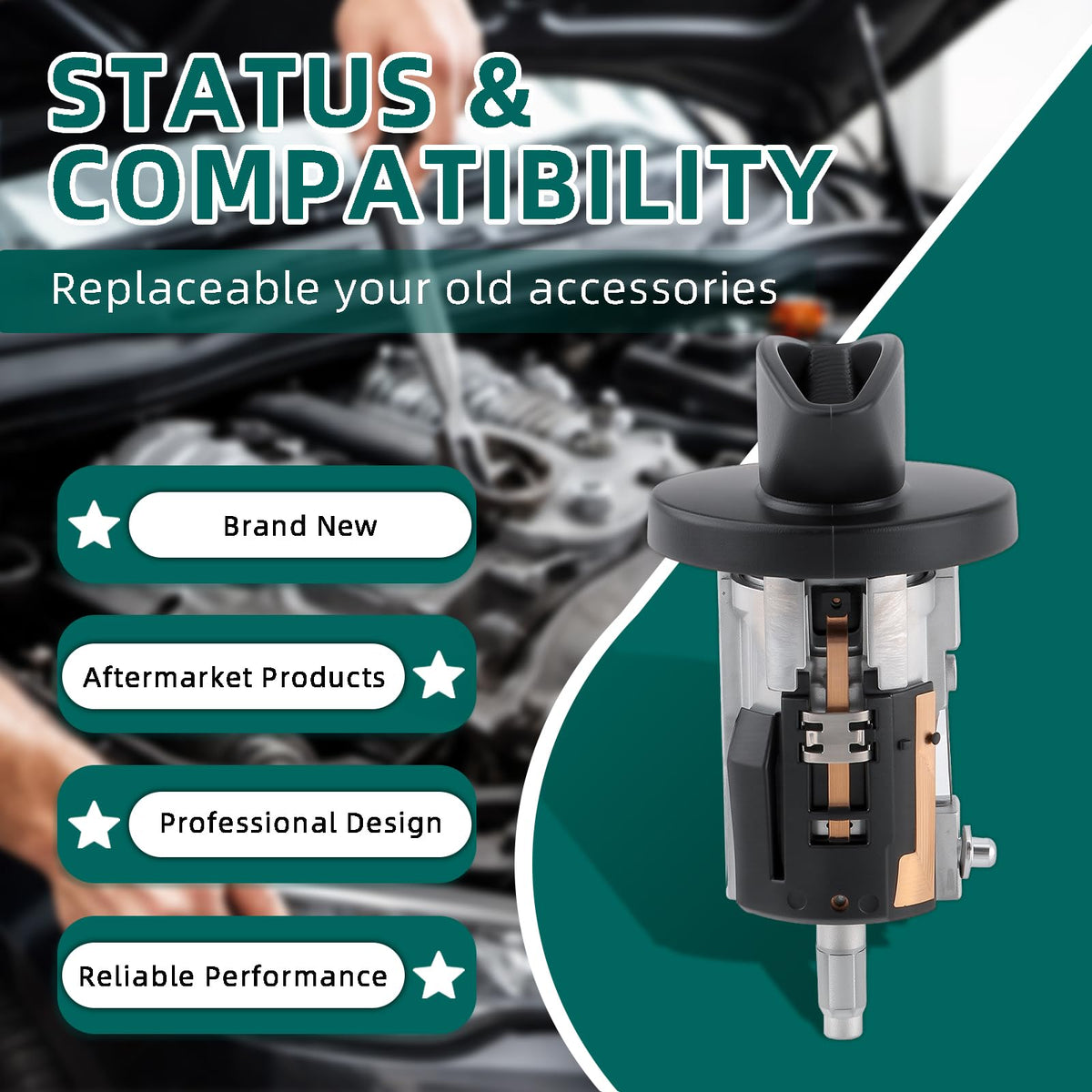 AUTOKAY two keys beside cylinder highlighting ready-to-use convenience