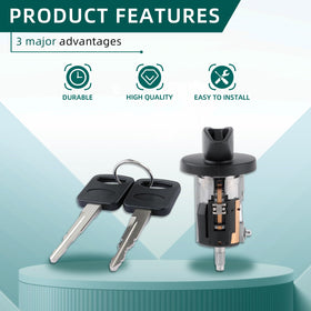 AUTOKAY package contents with cylinder and keys showing what you receive