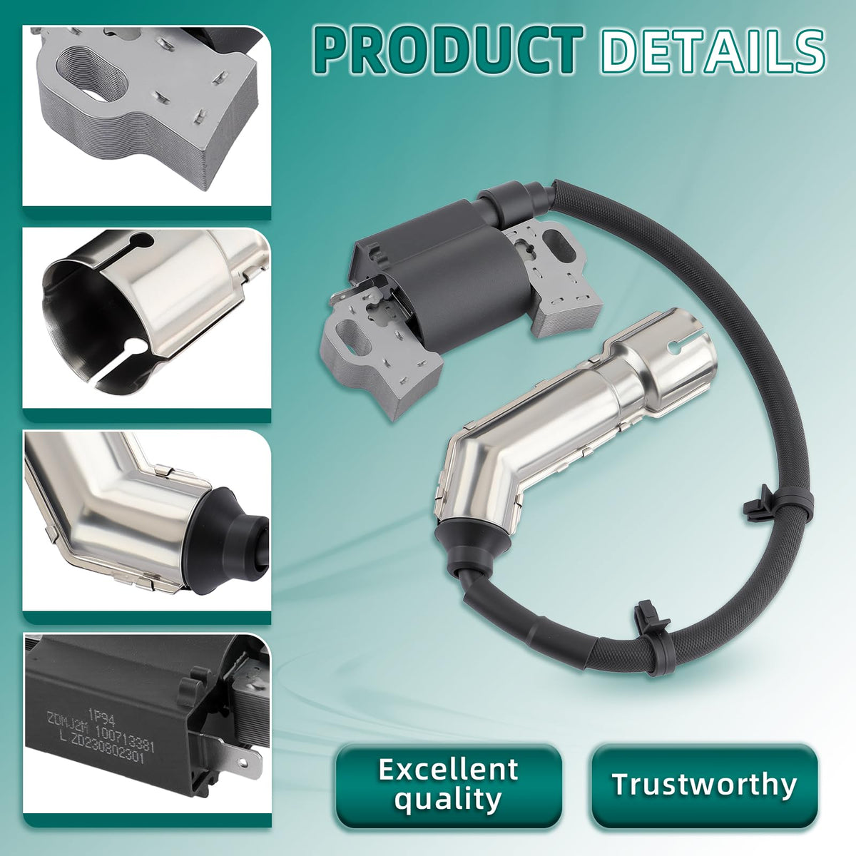 AUTOKAY coil installed on mower engine demonstrating restored spark reliability