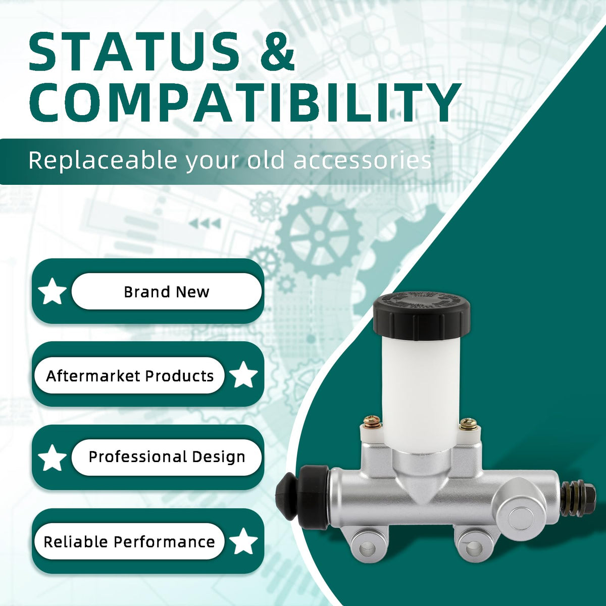 AUTOKAY side profile showing overall base length 4 1/4 inch for mid-size kart compatibility