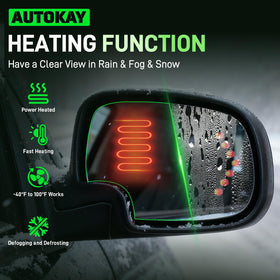 AUTOKAY mirror backside with ABS plate for durable, secure mounting