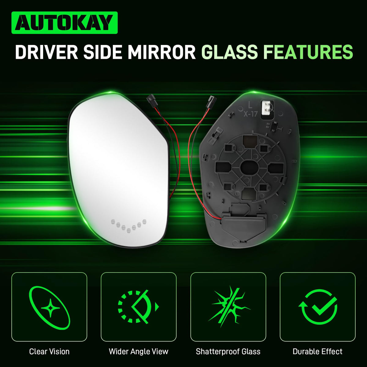 AUTOKAY detail of heating element emphasizing fast de-icing benefit