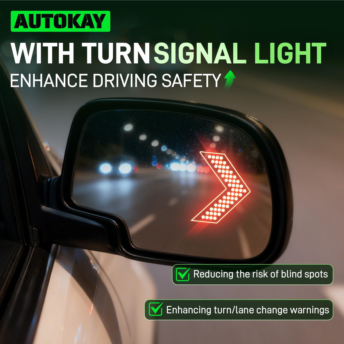 AUTOKAY mirror installed on truck demonstrating direct-fit replacement
