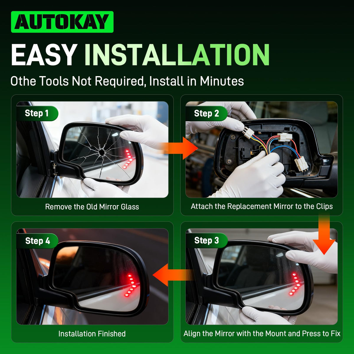 AUTOKAY mirror on vehicle in fog showing clearer rear sightlines