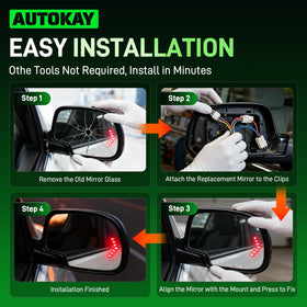 AUTOKAY mirror on vehicle in fog showing clearer rear sightlines