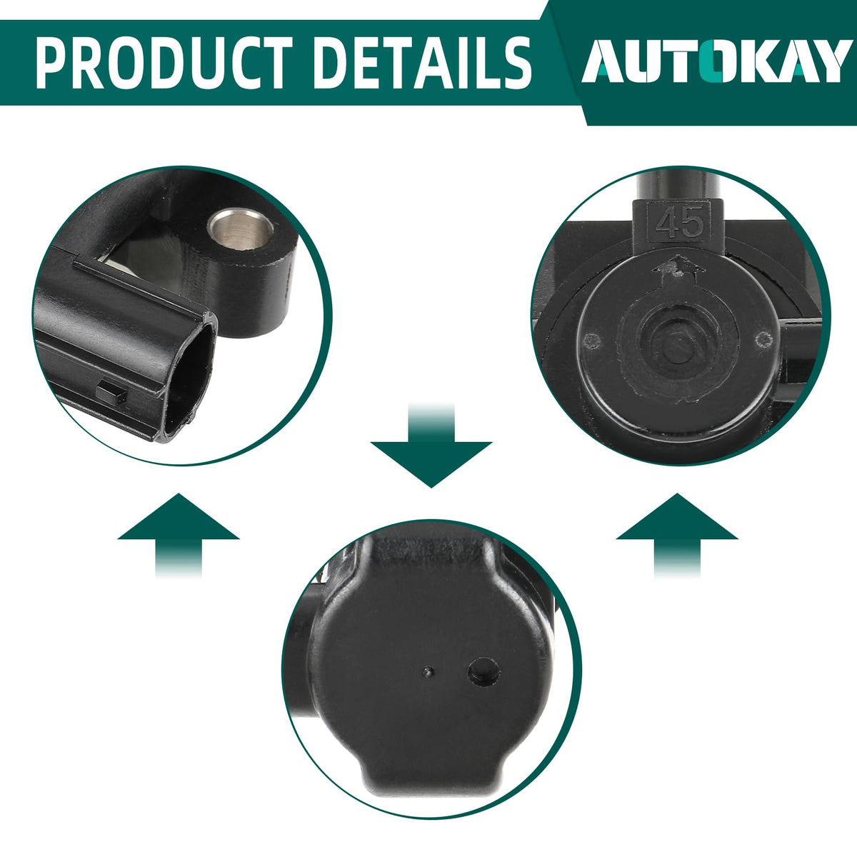 AUTOKAY electrical connector close-up for easy plug-match confirmation benefit