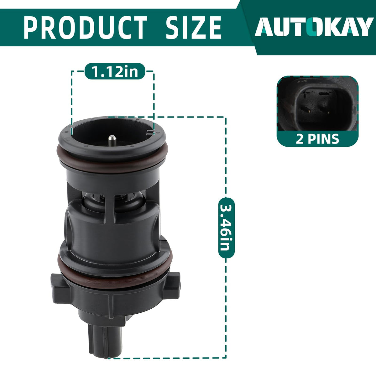 AUTOKAY purge valve electrical connector close-up ensuring secure signal connection